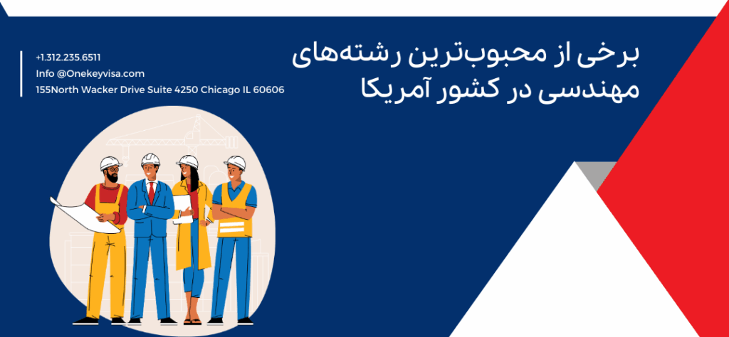 برخی از محبوبترین رشتههای مهندسی در کشور آمریکا